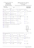 Đề thi HK1 môn Toán lớp 12 năm 2018-2019 - Sở GD&ĐT Bình Thuận - Mã đề 565