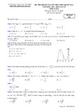 Đề thi KSCL THPT Quốc gia môn Toán năm 2017-2018 lần 2 - THPT Quang Hà - Mã đề 006