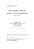 Computing real zeros of a polynomial by branch and bound and branch and reduce algorithms