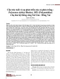 Cấu trúc tuổi và sự phát triển của cá phèn trắng - Polynemus dubius Bleeker, 1851 (Polynemidae) ở hạ lưu hệ thống sông Sài Gòn - Đồng Nai