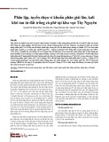 Phân lập, tuyển chọn vi khuẩn phân giải lân, kali khó tan từ đất trồng cà phê tại khu vực Tây Nguyên