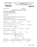 Đề KSCL HK1 môn Toán lớp 10 năm 2018-2019 - Sở GD&ĐT Vĩnh Phúc - Mã đề 132