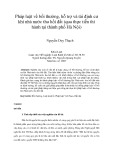 Pháp luật về bồi thường, hỗ trợ và tái định cư khi nhà nước thu hồi đất (qua thực tiễn thi hành tại thành phố Hà Nội)