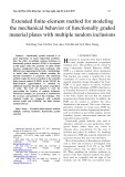 Extended finite-element method for modeling the mechanical behavior of functionally graded material plates with multiple random inclusions