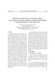 Kết quả bước đầu về hàm lượng các kim loại nặng trong nước sông hồng tại trạm thủy văn Sơn Tây