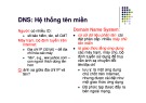 Bài giảng Mạng máy tính - Chương 7.2: Hệ thống tên miền