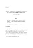 Sufficient conditions for the lp-equivalence between two nonlinear impulse differential equations