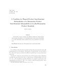 A condition for warped product semi-invariant submanifolds to be Riemannian product semi-invariant submanifolds in locally Riemannian product manifolds