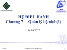 Bài giảng Hệ điều hành: Chương 7.1 - ThS. Phan Đình Duy