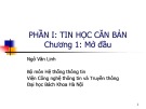 Bài giảng Tin học căn bản (Phần 1): Chương 1 - Ngô Văn Linh