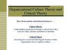 Lecture Business and industrial communication - Chapter 5: Organizational culture theory and critical theory