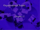 Lecture Business and industrial communication - Chapter 12: Organizational teams