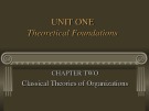 Lecture Business and industrial communication - Chapter 2: Classical theories of organizations