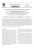 Biomass production and nutritional quality of Moringa oleifera as a field crop