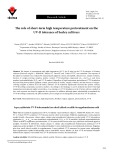 The role of short-term high temperature pretreatment on the UV-B tolerance of barley cultivars