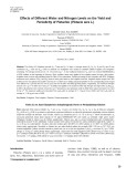 Effects of different water and nitrogen levels on the yield and periodicity of Pistachio (Pistacia vera L.)