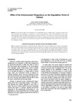 Effect of the environmental temperature on the degradation period of carbaryl