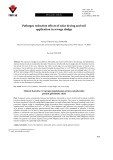 Pathogen reduction effects of solar drying and soil application in sewage sludge