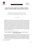 Effects of potassium, magnesium, and sulphur containing fertilizers on yield and quality of sugar beets (Beta vulgaris L.)