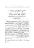 Khái quát về điều kiện tự nhiên, tài nguyên thiên nhiên 50 đảo ven bờ Bắc Bộ Việt Nam (có diện tích từ 1km2 trở lên)