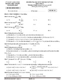 Đề thi học kì 2 môn Toán 11 năm 2017-2018 có đáp án - Trường THPT chuyên Võ Nguyên Giáp - Mã đề 111