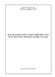 Quy hoạch bảo tồn và phát triển bền vững rừng đặc dụng tỉnh Đăk Lăk đến năm 2020