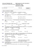 Đề thi học kì 1 môn Toán 11 năm 2017-2018 có đáp án - Trường THPT Nguyễn Trung Ngạn - Mã đề 835