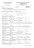 Đề thi học kì 1 môn Toán 11 năm 2017-2018 có đáp án - Trường THPT Ân Thi - Mã đề 109