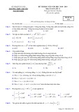 Đề thi học kì 1 môn Toán 11 năm 2018-2019 có đáp án - Trường THPT chuyên Nguyễn Huệ - Mã đề 134