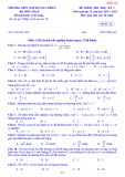 Đề thi học kì 1 môn Toán 11 năm 2018-2019 có đáp án - Trường THPT Nguyễn Gia Thiều - Mã đề 126