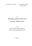 Tài liệu Bồi dưỡng giám đốc trung tâm giáo dục thường xuyên - Chuyên đề 5: Quản lý chất lượng giáo dục ở trung tâm giáo dục thường xuyên