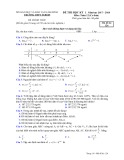 Đề thi học kì 1 môn Toán 12 năm 2017- 2018 - Trường THPT Yersin - Mã đề 126