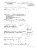 Đề thi học kì 1 môn Toán 12 năm 2017- 2018 có đáp án - Trường THPT Trần Nhật Duật - Mã đề 001