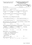 Đề thi học kì 1 môn Toán 12 năm 2017- 2018 có đáp án - Trường THPT Chu Văn An - Mã đề 201