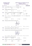 Đề thi học kì 1 môn Toán 12 năm 2018-2019 có đáp án - Sở GD&ĐT Bạc Liêu - Mã đề 213