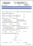 Đề thi học kì 1 môn Toán 12 năm 2018-2019 có đáp án - Trường THPT Kim Liên - Mã đề 101
