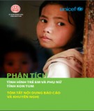 Tóm tắt báo cáo: Phân tích tình hình trẻ em và phụ nữ tỉnh Kon Tum