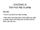 Bài giảng Chương trình dịch - Chương 4: Dịch trực tiếp cú pháp