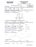 Đề thi thử THPT Quốc gia môn Toán năm 2019 lần 1 - Sở GD&ĐT Nghệ An - Mã đề 122