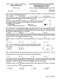 Đề thi thử THPT Quốc gia môn Vật lí năm 2019 lần 1 - Sở GD&ĐT Nghệ An - Mã đề 212