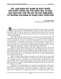 Các giải pháp xây dựng và phát triển sản phẩm thông tin - thư viện phục vụ đào tạo theo học chế tín chỉ tại thư viện điện tử Trường cao đẳng sư phạm Thừa Thiên Huế