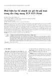 Phát hiện lọc bỏ nhanh các gói tin giả mạo trong tấn công mạng TCP SYN Flood