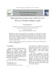 Addressing fairness issues in the carbon tax law: The case of British columbia, Canada