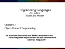 Lecture Programming languages (2/e): Chapter 13b - Tucker, Noonan