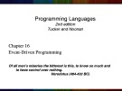 Lecture Programming languages (2/e): Chapter 16a - Tucker, Noonan