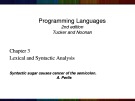 Lecture Programming languages (2/e): Chapter 3b - Tucker, Noonan
