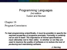 Lecture Programming languages (2/e): Chapter 18d - Tucker, Noonan