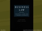 Lecture Business law: The ethical, global, and e-commerce environment (15/e): Chapter 18 -  Mallor, Barnes, Bowers, Langvardt