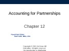 Lecture Fundamental accounting principles - Chapter 12: Accounting for partnerships