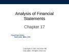 Lecture Fundamental accounting principles - Chapter 17: Analysis of financial statements